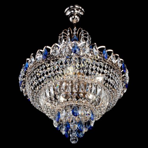 Люстра Ника подвесная Синяя в Магнитогорске Гусь Хрустальный