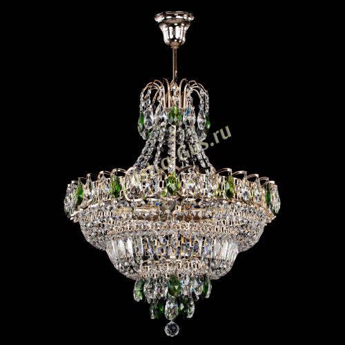 Люстра Ника подвесная Зеленая в Магнитогорске Гусь Хрустальный