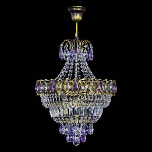 Люстра Ника подвесная Фиолетовая под бронзу в Магнитогорске Люстра Ника подвесная Фиолетовая под бронзу в Магнитогорске