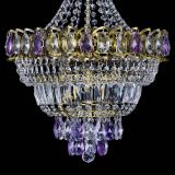 Люстра Ника Фиолетовая под бронзу, диаметр - 400 мм, Люстры Гусь Хрустальный Люстра Ника Фиолетовая под бронзу, диаметр - 400 мм, Люстры Гусь Хрустальный