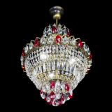 Люстра Ника Красная под бронзу, диаметр - 400 мм, Люстры Гусь Хрустальный Люстра Ника Красная под бронзу, диаметр - 400 мм, Люстры Гусь Хрустальный