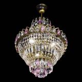 Люстра Ника Розовая под бронзу, диаметр - 400 мм, Люстры Гусь Хрустальный Люстра Ника Розовая под бронзу, диаметр - 400 мм, Люстры Гусь Хрустальный