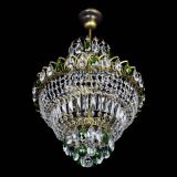 Люстра Ника Зеленая под бронзу, диаметр - 400 мм, Люстры Гусь Хрустальный
