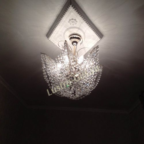 Люстра Орхидея №3 розовая в Магнитогорске Гусь Хрустальный