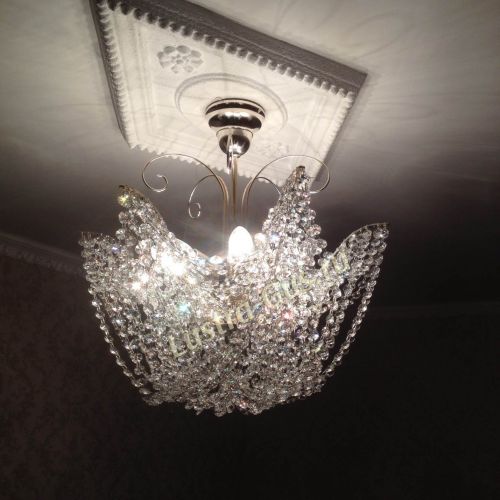 Люстра Орхидея №3 розовая в Магнитогорске Гусь Хрустальный