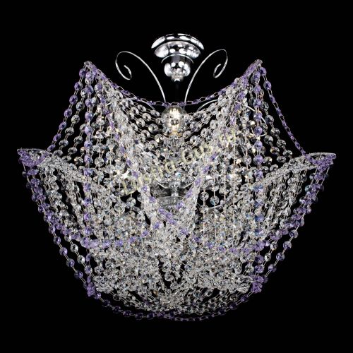 Люстра Орхидея №3 фиолетовая в Магнитогорске Гусь Хрустальный