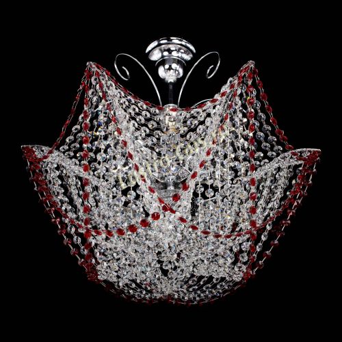 Люстра Орхидея №3 красная в Магнитогорске Гусь Хрустальный