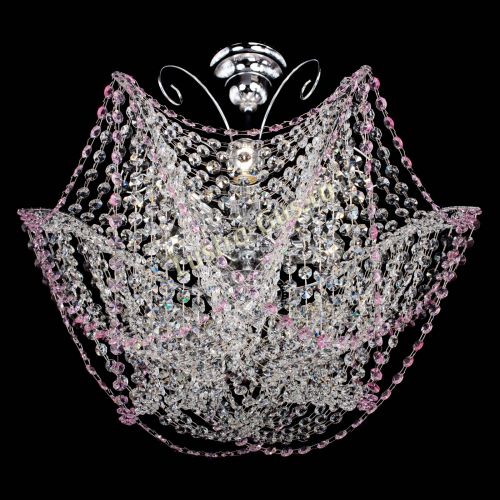 Люстра Орхидея №3 розовая в Магнитогорске Гусь Хрустальный