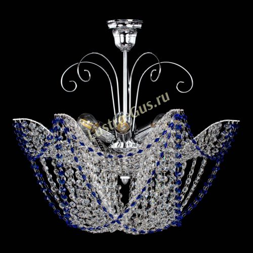 Люстра Орхидея №3 синяя в Магнитогорске Гусь Хрустальный