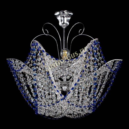 Люстра Орхидея №3 синяя в Магнитогорске Гусь Хрустальный