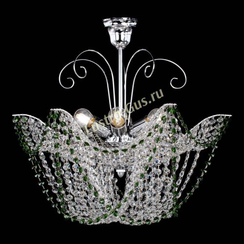 Люстра Орхидея №3 зеленая в Магнитогорске Гусь Хрустальный