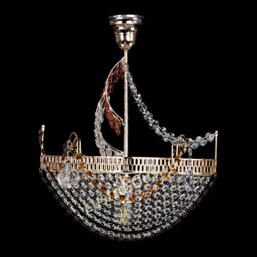 Люстра Парусник №1 чайный в Магнитогорске Гусь Хрустальный