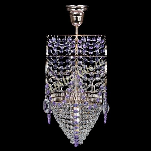 Люстра Парусник №1 фиолетовый в Магнитогорске Гусь Хрустальный