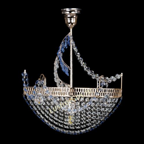 Люстра Парусник №1 синий в Магнитогорске Гусь Хрустальный