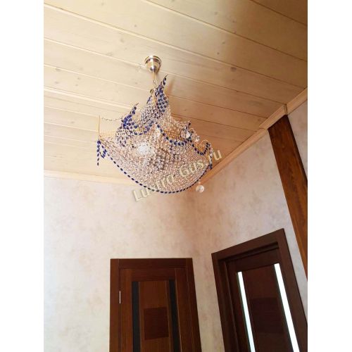 Люстра Парусник №1 синий в Магнитогорске Гусь Хрустальный