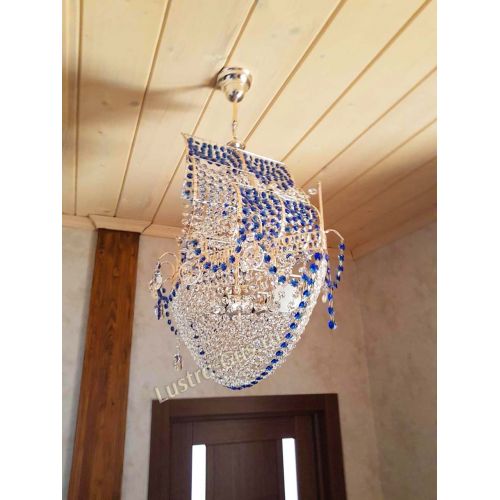 Люстра Парусник №1 синий в Магнитогорске Гусь Хрустальный