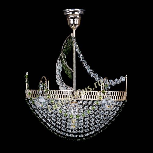 Люстра Парусник №1 зеленый в Магнитогорске Гусь Хрустальный