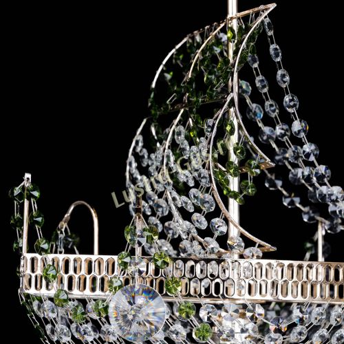 Люстра Парусник №1 зеленый в Магнитогорске Гусь Хрустальный