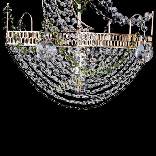 Люстра Парусник №1 зеленый в Магнитогорске Гусь Хрустальный