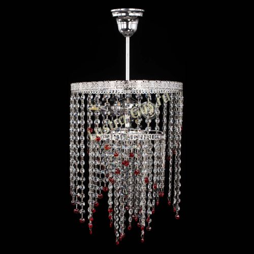 Люстра Токката Капель №3 красная в Магнитогорске Гусь Хрустальный