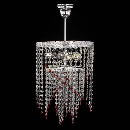 Люстра Токката Капель №3 красная в Магнитогорске Гусь Хрустальный