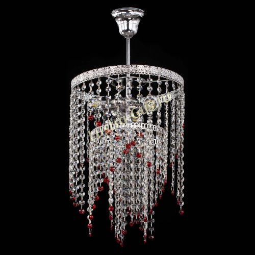 Люстра Токката Капель №3 красная в Магнитогорске Гусь Хрустальный