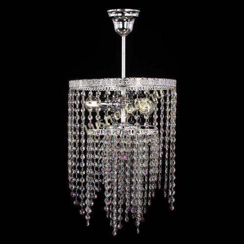 Люстра Токката Капель №3 розовая в Магнитогорске Гусь Хрустальный