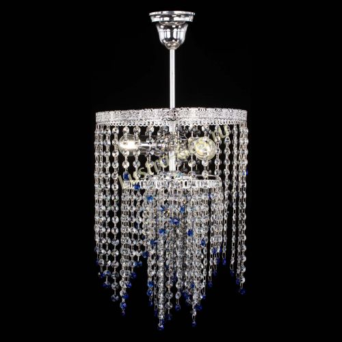 Люстра Токката Капель №3 синяя в Магнитогорске Гусь Хрустальный