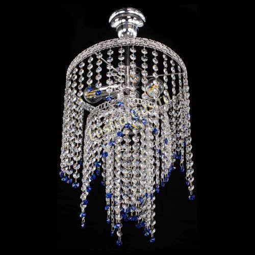 Люстра Токката Капель №3 синяя в Магнитогорске Гусь Хрустальный