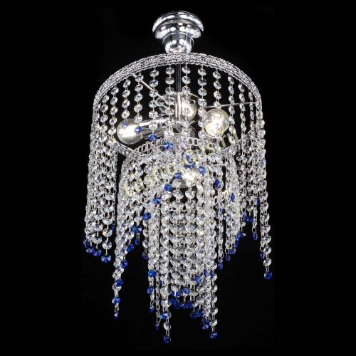 Люстра Токката Капель №3 синяя в Магнитогорске Гусь Хрустальный