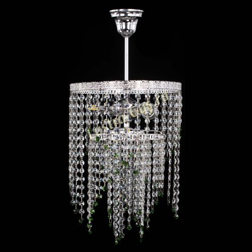 Люстра Токката Капель №3 зеленая в Магнитогорске Гусь Хрустальный