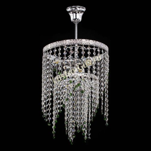 Люстра Токката Капель №3 зеленая в Магнитогорске Гусь Хрустальный