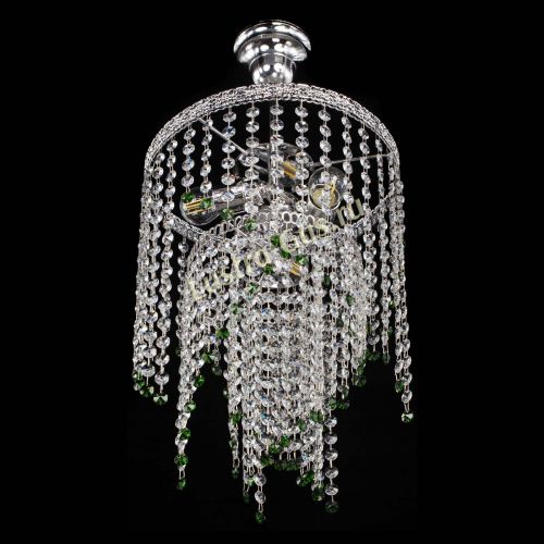 Люстра Токката Капель №3 зеленая в Магнитогорске Гусь Хрустальный