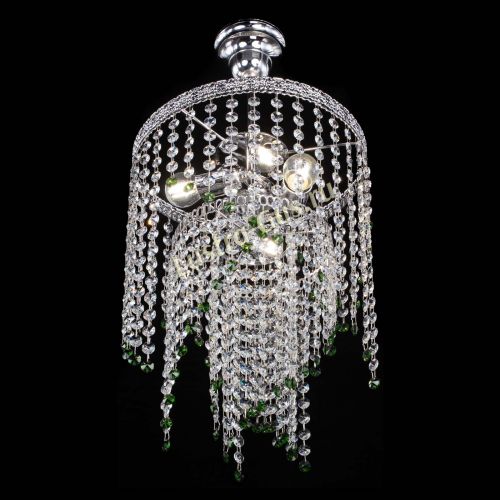 Люстра Токката Капель №3 зеленая в Магнитогорске Гусь Хрустальный