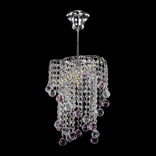 Люстра Вектор №4 розовая в Магнитогорске Гусь Хрустальный