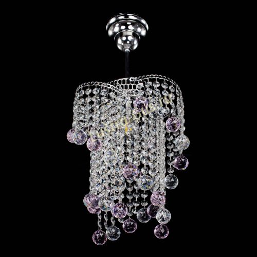 Люстра Вектор №4 розовая в Магнитогорске Гусь Хрустальный