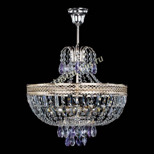 Люстра Венеция Астра №5 фиолетовая в Магнитогорске Гусь Хрустальный