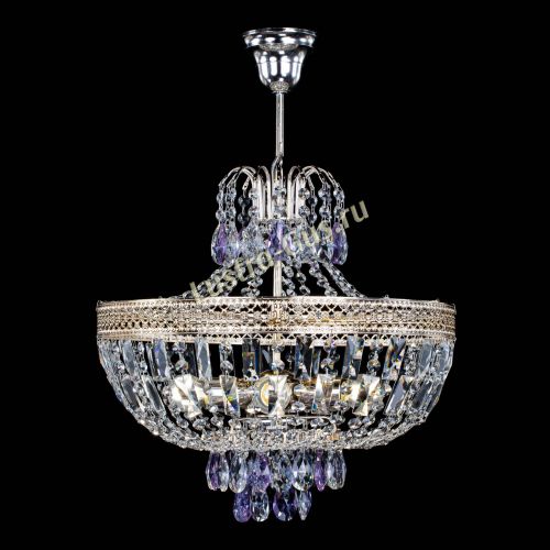 Люстра Венеция Астра №5 фиолетовая в Магнитогорске Гусь Хрустальный