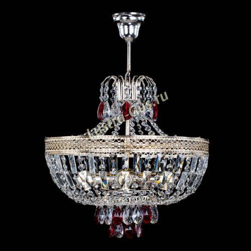 Люстра Венеция Астра №5 красная в Магнитогорске Гусь Хрустальный