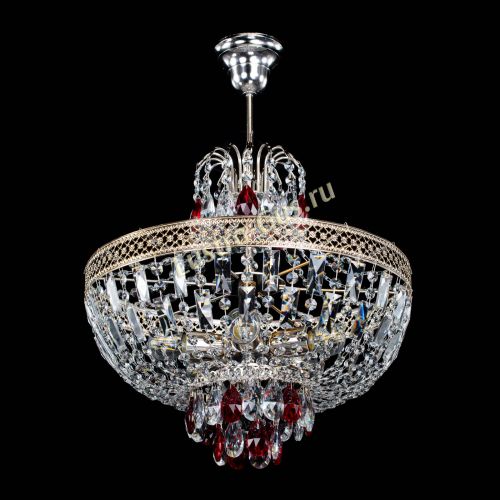 Люстра Венеция Астра №5 красная в Магнитогорске Гусь Хрустальный