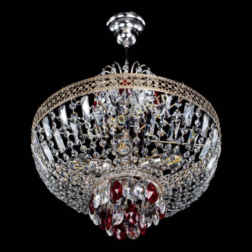 Люстра Венеция Астра №5 красная в Магнитогорске Гусь Хрустальный