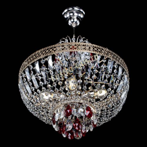 Люстра Венеция Астра №5 красная в Магнитогорске Гусь Хрустальный