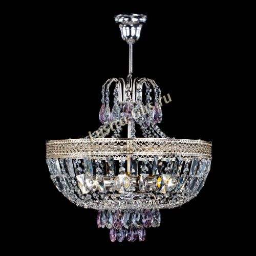 Люстра Венеция Астра №5 розовая в Магнитогорске Гусь Хрустальный