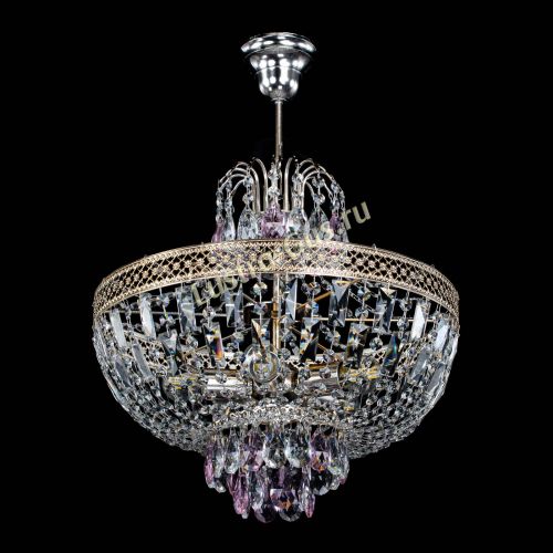 Люстра Венеция Астра №5 розовая в Магнитогорске Гусь Хрустальный