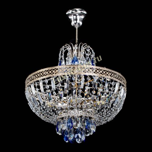 Люстра Венеция Астра №5 синяя в Магнитогорске Гусь Хрустальный