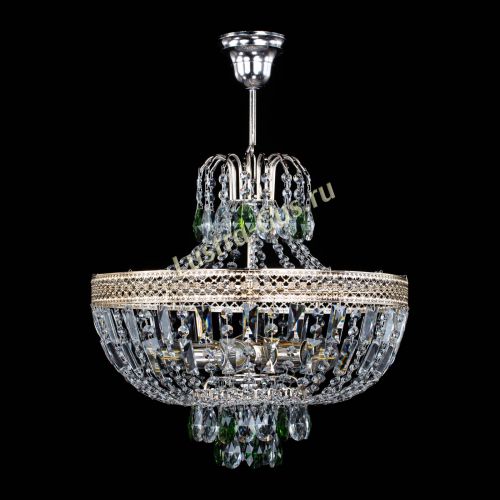 Люстра Венеция Астра №5 зеленая в Магнитогорске Гусь Хрустальный