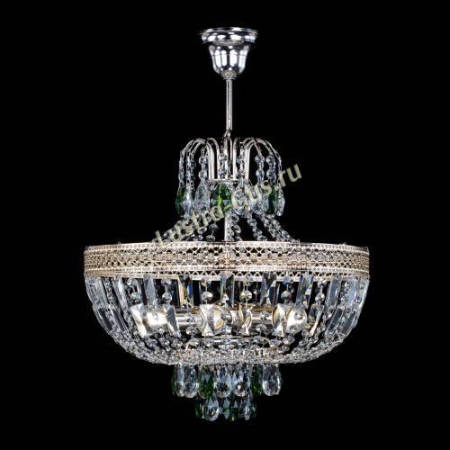 Люстра Венеция Астра №5 зеленая в Магнитогорске Гусь Хрустальный