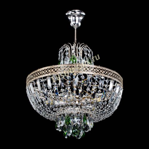 Люстра Венеция Астра №5 зеленая в Магнитогорске Гусь Хрустальный