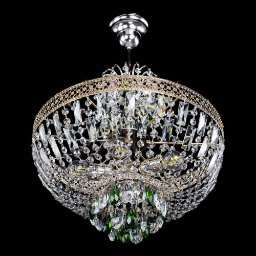 Люстра Венеция Астра №5 зеленая в Магнитогорске Гусь Хрустальный