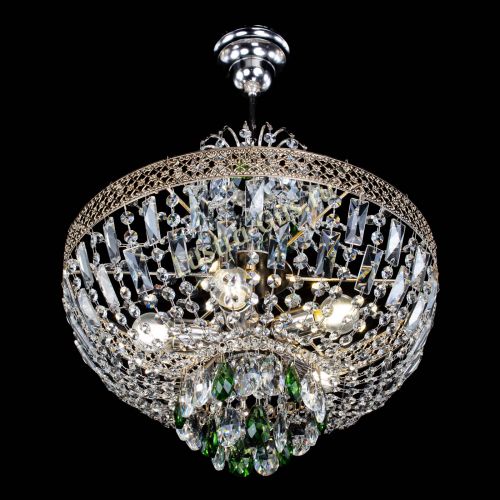 Люстра Венеция Астра №5 зеленая в Магнитогорске Гусь Хрустальный